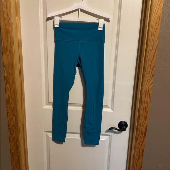 Blue High-Waisted Athletic Leggings Girls Size S/M - Picture 1 of 7